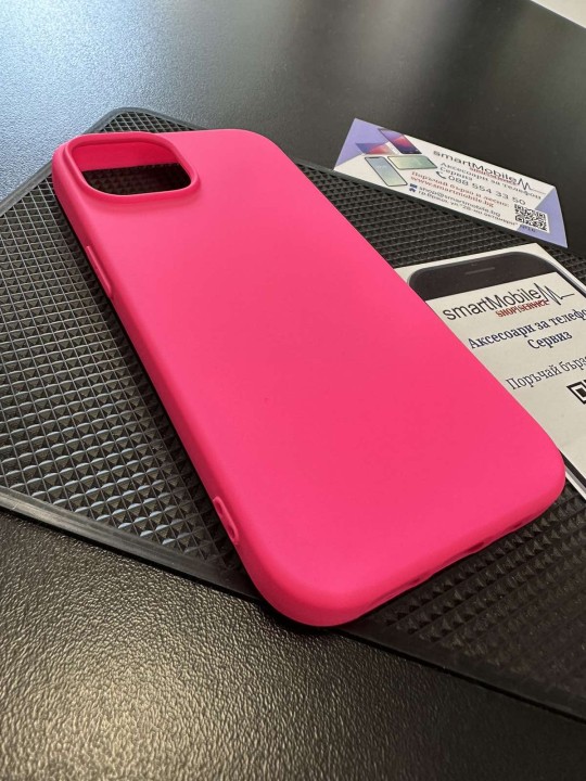 Калъф за iPhone 15 - Silicone Case, Hot Pink