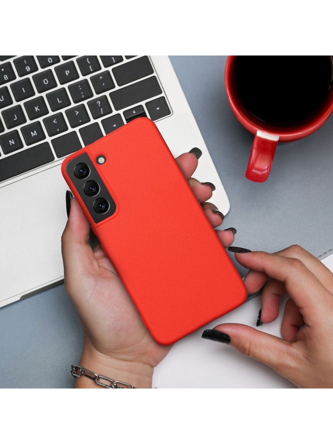 Калъф за Samsung S23 Ultra - Silicone Case, Peach