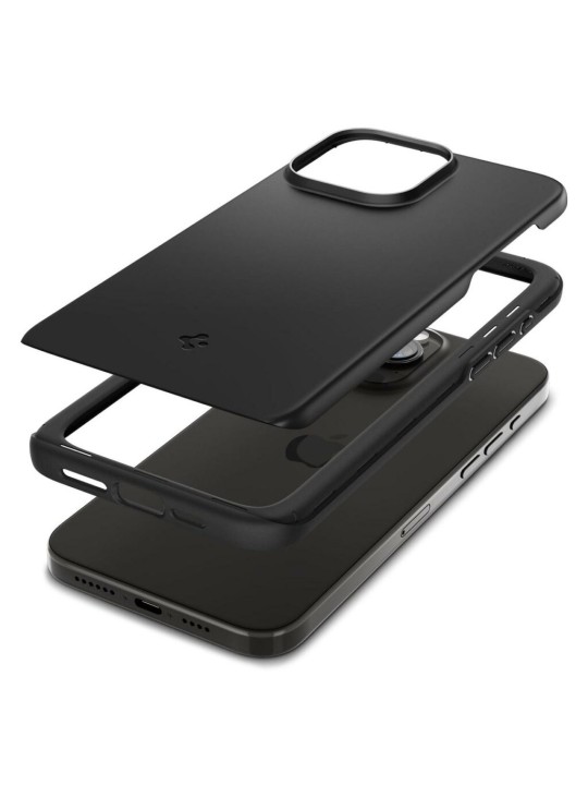 Кейс за iPhone 15 Pro - Spigen Thin Fit, Black