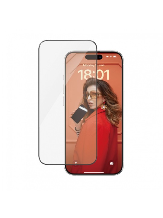 Стъклен протектор PanzerGlass за iPhone 15 Pro Max, UWF, Черен