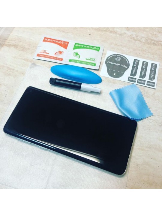 Стъклен протектор за Samsung Note 10 Plus - извит + UV лампа + UV лепило