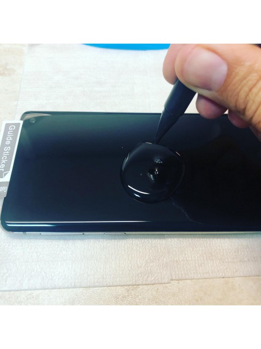 Стъклен протектор за Samsung Note 10 Plus - извит + UV лампа + UV лепило