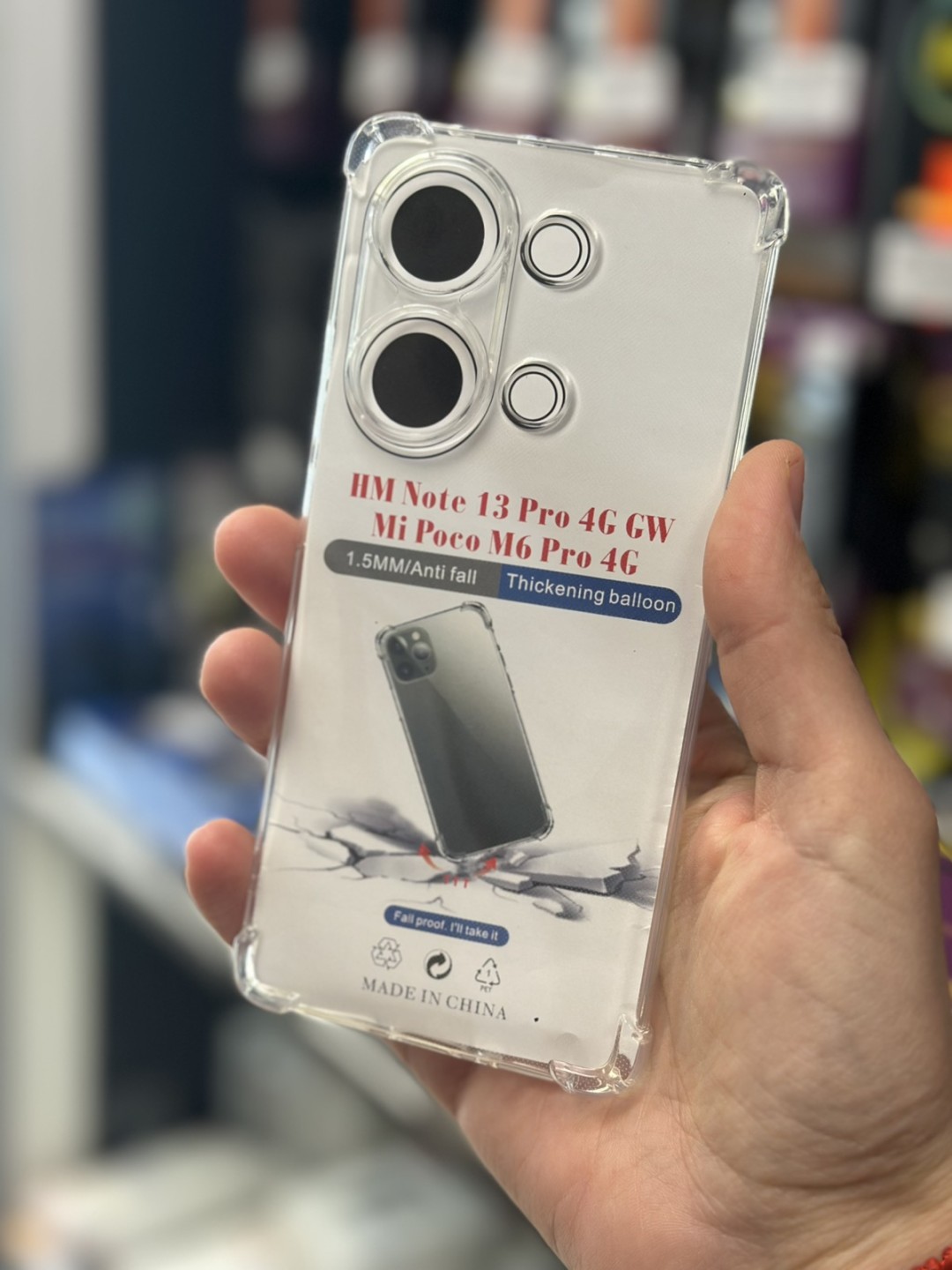 Калъф за Xiaomi Redmi Note 13 Pro 4G - AntiShock прозрачен силикон