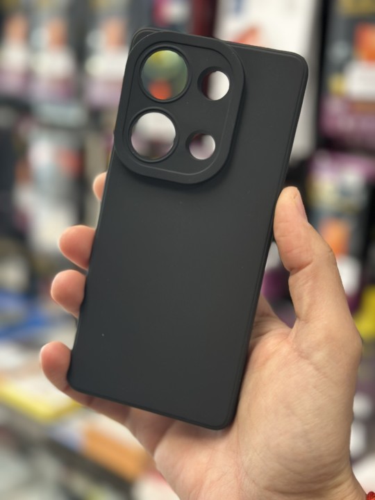Калъф за Xiaomi Redmi Note 13 Pro 4G - черен мат със защита