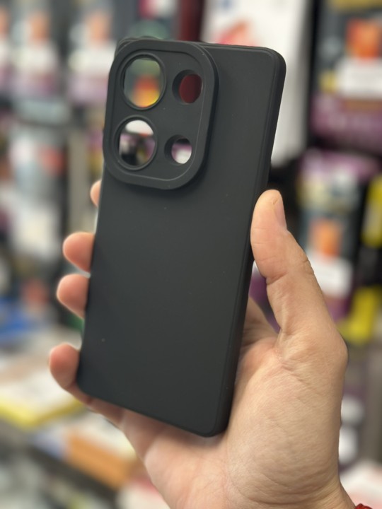 Калъф за Xiaomi Redmi Note 13 Pro 4G - черен мат със защита