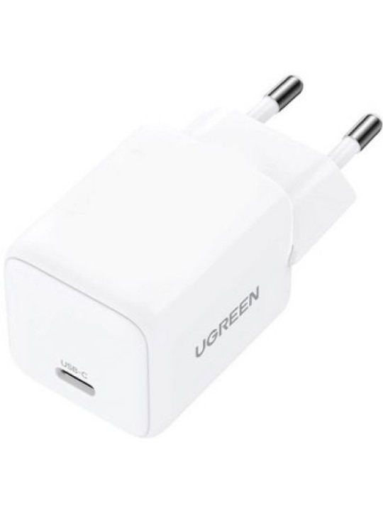 Бързо зарядно UGREEN 30W X513 USB-C GAN, White