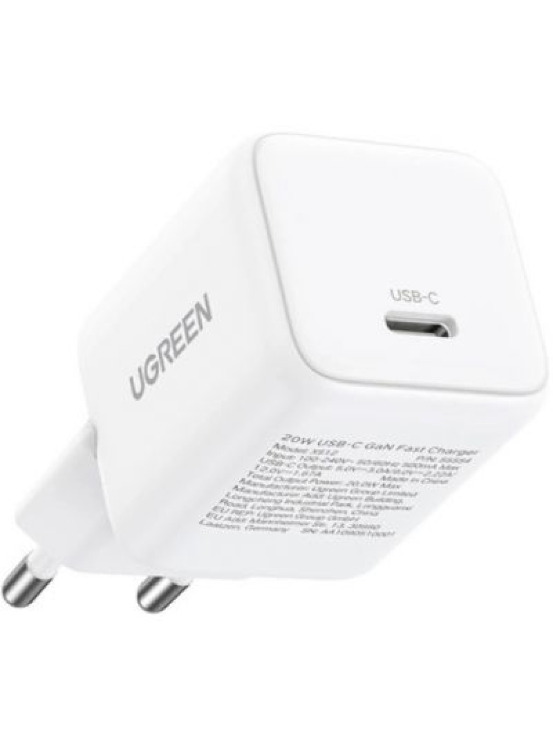 Бързо зарядно UGREEN 30W X513 USB-C GAN, White